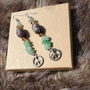 Hippie Earrings Green Aventurine ✨️